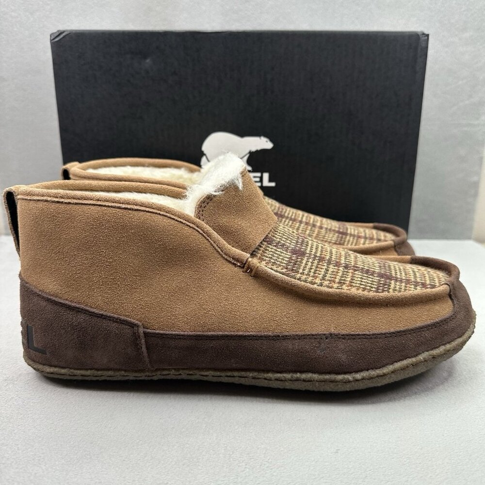 Sorel Manawan II Mens Size 10 Slippers Elk / Tobacco‎ Suede